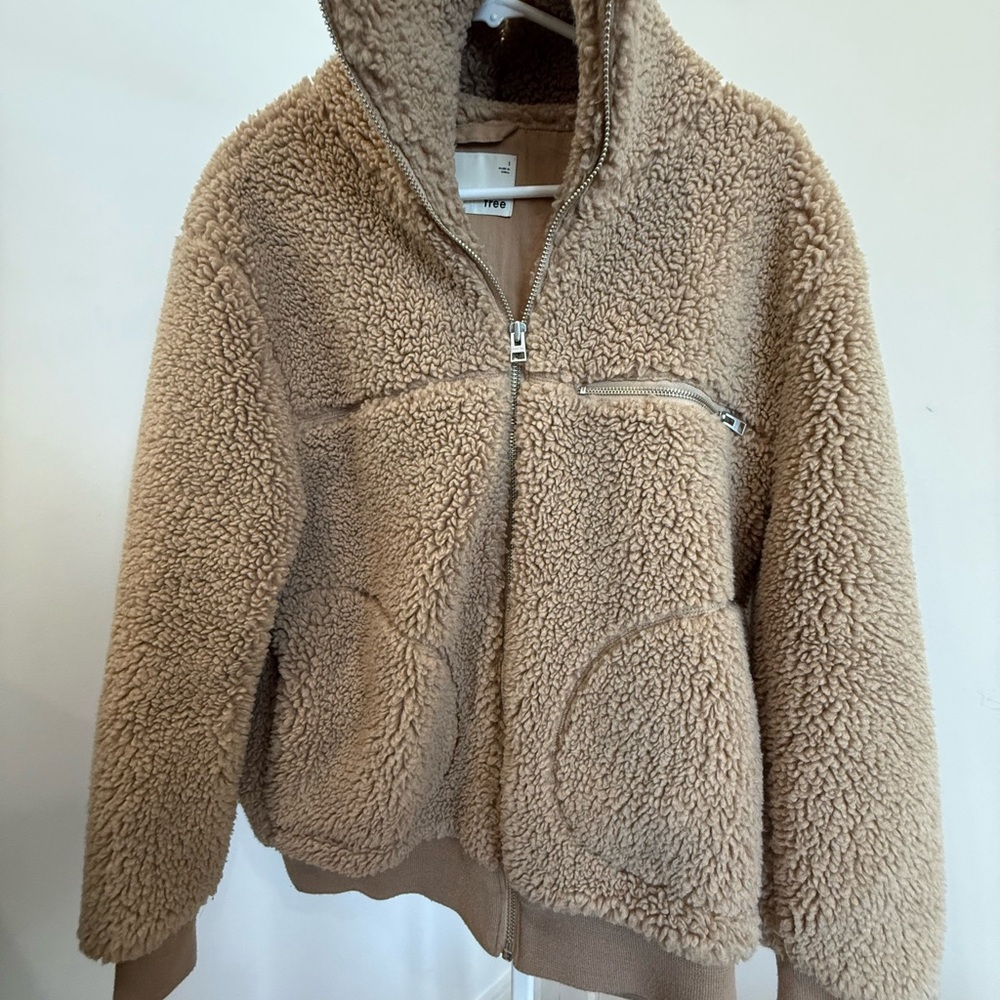 Aritzia Teddy Jacket in Tan